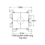 FixtureDisplays® Up to 9.9" Wide 16 Adjustable Pockets Display Rack, Greeting Post Card Christmas Holiday Spinning Rack Stand. Pocket Size: 4.5-9.9" Wide X 5.8" Tall, 16 Pockets 11602-M-BLK