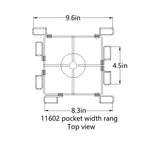 16 Pocket Greeting Card Rack Adjustable Pockets Vertical Horizontal Wire Rack 11602-R-8"