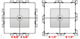 Up to 8.5"W Adjustable 32-Pocket Greeting Rack Spinning Rack Pocket 4.5-9"X5.8"T 11602-L-DOUBLE WHITE & SILVER POCKET