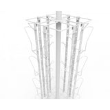 Up to 9.9" Wide 16 Adjustable Pockets Display Rack, Greeting Post Card Christmas Holiday Spinning Rack Stand. Pocket Size: 4.5-9.9" Wide X 5.8" Tall, 16 Pockets. 11602-L-DOUBLE-WHT