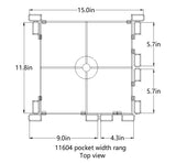 FixtureDisplays 12x12 Hub for Pockets up 13.5 Size Black 11604 BLACK