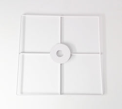 FixtureDisplays 12x12 Hub for Pockets up to 13.5 Size Pocket White 11604 WHITE