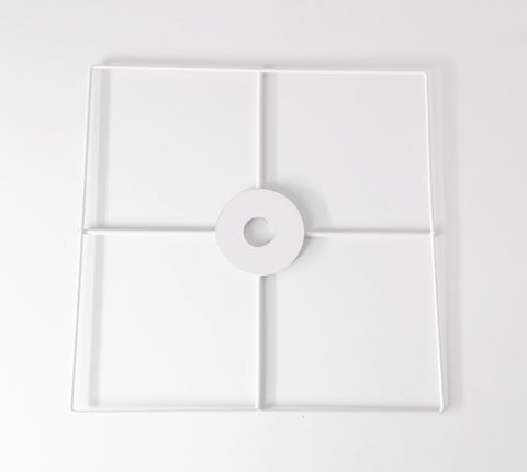 FixtureDisplays 12x12 Hub for Pockets up to 13.5 Size Pocket White 11604 WHITE