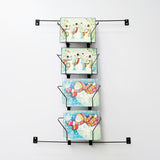 4.6-21"W 5.9-24" Tall Adjustable Display Rack WallMount Greeting Card Photo Art 11608-SINGLE-BLACK-NEW