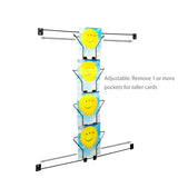 4.6-21"W 5.9-24" Tall Adjustable Display Rack WallMount Greeting Card Photo Art 11608-SINGLE-BLACK-NEW