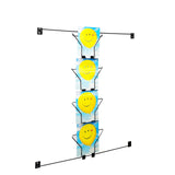 4.6-21"W 5.9-24" Tall Adjustable Display Rack WallMount Greeting Card Photo Art 11608-SINGLE-BLACK-NEW