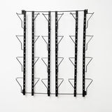 6.7"WX 5.9"H 12-Pocket Adjustable Display Rack Wallmount Greeting Card Holder 11608-TRIPPLE-BLACK-NEW