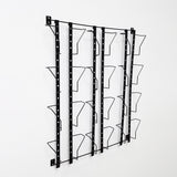 6.7"WX 5.9"H 12-Pocket Adjustable Display Rack Wallmount Greeting Card Holder 11608-TRIPPLE-BLACK-NEW