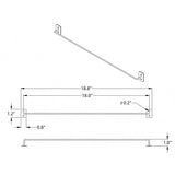 18W Wall Mount Bracket Accessories for Greeting Card Post Card Calendars Magazine Display Rack White bars Silver Pockets 11608-WHITE