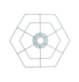 Hexagon Hub Greeting Card Holder Spider Wire Decor Grill Top Hanging Ornament 11610 WHITE