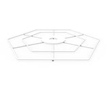 Hexagon Hub Greeting Card Holder Spider Wire Decor Grill Top Hanging Ornament 11610 WHITE