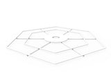 Hexagon Hub Greeting Card Holder Spider Wire Decor Grill Top Hanging Ornament 11610 WHITE