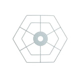 Hexagon Hub Greeting Card Holder Spider Wire Decor Grill Top Hanging Ornament 11610 WHITE