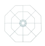 Octagon Hub Greeting Card Holder Spider Wire Decor Grill Top Hanging Ornament 11611 WHITE