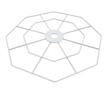 Octagon Hub Greeting Card Holder Spider Wire Decor Grill Top Hanging Ornament 11611 WHITE
