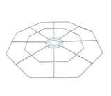 Octagon Hub Greeting Card Holder Spider Wire Decor Grill Top Hanging Ornament 11611 WHITE