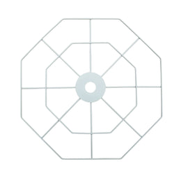 Octagon Hub Greeting Card Holder Spider Wire Decor Grill Top Hanging Ornament 11611 WHITE