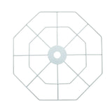 Octagon Hub Greeting Card Holder Spider Wire Decor Grill Top Hanging Ornament 11611 WHITE