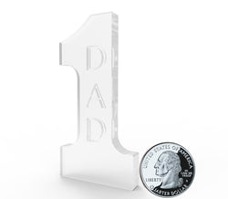 2.16W x 4.3H x 0.4D Number 1 Dad Tabletop Gift 11617