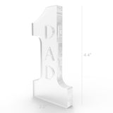 4.3W x 8.6H x 0.7D Number 1 DAD Tabletop Gift Holiday Gift Father's Day Gift