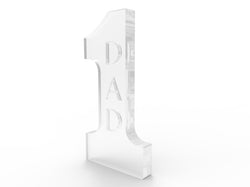 4.3W x 8.6H x 0.7D Number 1 DAD Tabletop Gift Holiday Gift Father's Day Gift