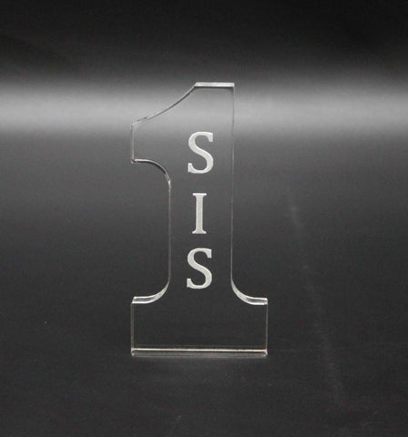 2.16W x 4.3H x 0.4D Number 1 SISTER Tabletop Gift 11617 SIS