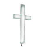 Cross, Christian LIGHTED Church Sign White Plexiglass LED Light 11673