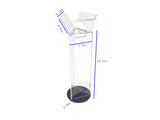 Frosted Acrylic 3 Sided Gridwall Display Rack 11680