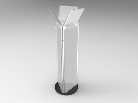 Frosted Acrylic 3 Sided Gridwall Display Rack 11680