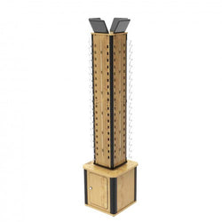4-Sided Wood Floor Display Storage Holds 72-Pair Sunglass Readingglass 15x15x68"