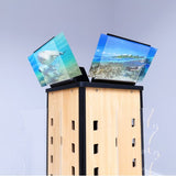 4-Sided Wood Floor Display Storage Holds 72-Pair Sunglass Readingglass 15x15x68"