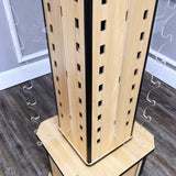 4-Sided Wood Floor Display Storage Holds 72-Pair Sunglass Readingglass 15x15x68"