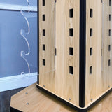 4-Sided Wood Floor Display Storage Holds 72-Pair Sunglass Readingglass 15x15x68"