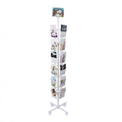 10 Tiered Greeting Card Rack for Floor, 40 Pockets, with Sign Clip, Rotating