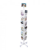 10 Tiered Greeting Card Rack for Floor, 40 Pockets, with Sign Clip, Rotating