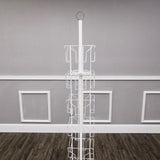 10 Tiered Greeting Card Rack for Floor, 40 Pockets, with Sign Clip, Rotating