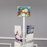 10 Tiered Greeting Card Rack for Floor, 40 Pockets, with Sign Clip, Rotating