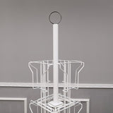 10 Tiered Greeting Card Rack for Floor, 40 Pockets, with Sign Clip, Rotating