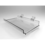 Clear Acrylic Plexiglass Slatwall Shelf with Lip 11709 12B