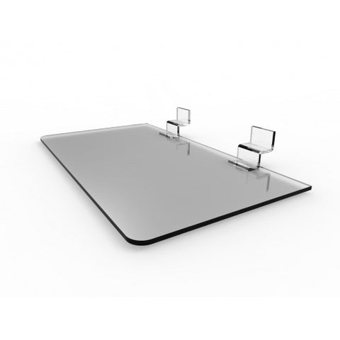 Clear Acrylic Plexiglass Slatwall Shelf with Lip 11709 12D