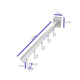 Angled faceout Slatwall Hook 11709 13A