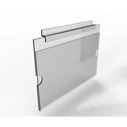 Clear Plexiglass Acrylic Slatwall Literature Holder Landscape 7.8x11 11709 14B