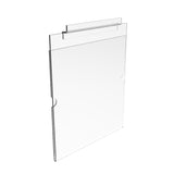 Clear Plexiglass Acrylic Slatwall Literature Holder Portrait 8.5x10.3 inch