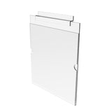 Clear Plexiglass Acrylic Slatwall Literature Holder Portrait 8.5x10.3 inch