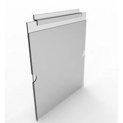 Clear Plexiglass Acrylic Slatwall Literature Holder Portrait 11x13.3 11709 14D