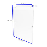 Clear Plexiglass Acrylic Slatwall Literature Holder Portrait 11x13.3 11709 14D