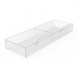 Clear Acrylic Bin Transparent Plexiglass Organizer Tray Slatwall Basket Double