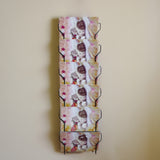 FixtureDisplays® 7.45 Wide X 5.5-8.5" Tall Greeting Card, Post Card Rack, 6 Pockets, Overal 7.8 X 2 X 27.7" Wall Mounting Holder 11714-LARGE