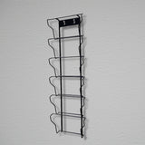 FixtureDisplays® 7.45 Wide X 5.5-8.5" Tall Greeting Card, Post Card Rack, 6 Pockets, Overal 7.8 X 2 X 27.7" Wall Mounting Holder 11714-LARGE