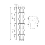 Wall Mount 5X7 Inches 5.8 Max Greeting Card Post Card Display Wire Rack Black 11716-BLK